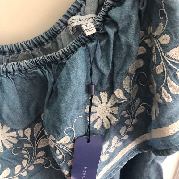 Rebecca Minkoff Light Blue One Shoulder Dress NEW - Picture 5 of 6